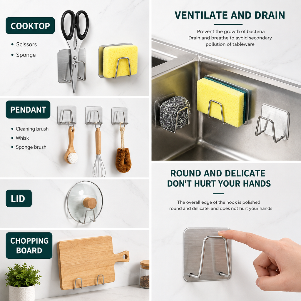 Sponge Holder Stainless Steel, Multi-Purpose Holder