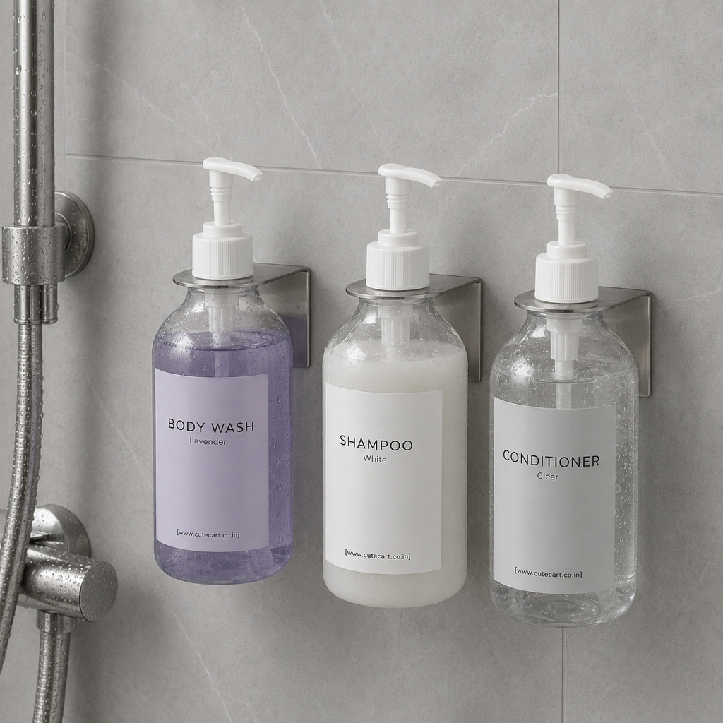 Wall Clamp For Refillable Shampoo, Boady Wash, Hand Wash Dispenser Bottle
